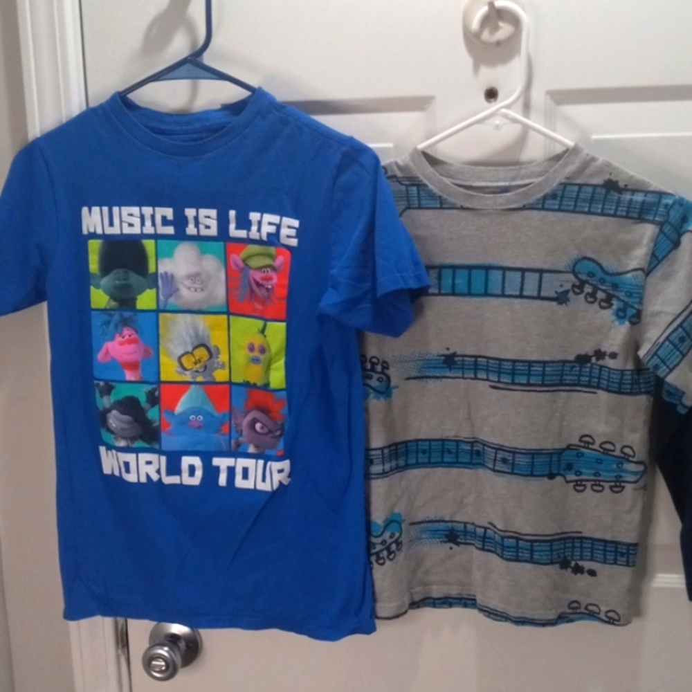 TWO Shirts Boys Sz 8 Musical Oriented